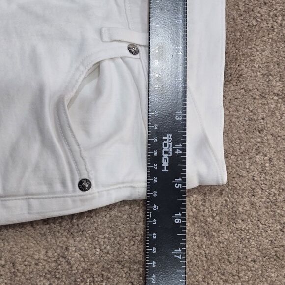 Agolde Womens Jeans Sz 29 White Distressed Sophie Crop - Picture 12 of 14